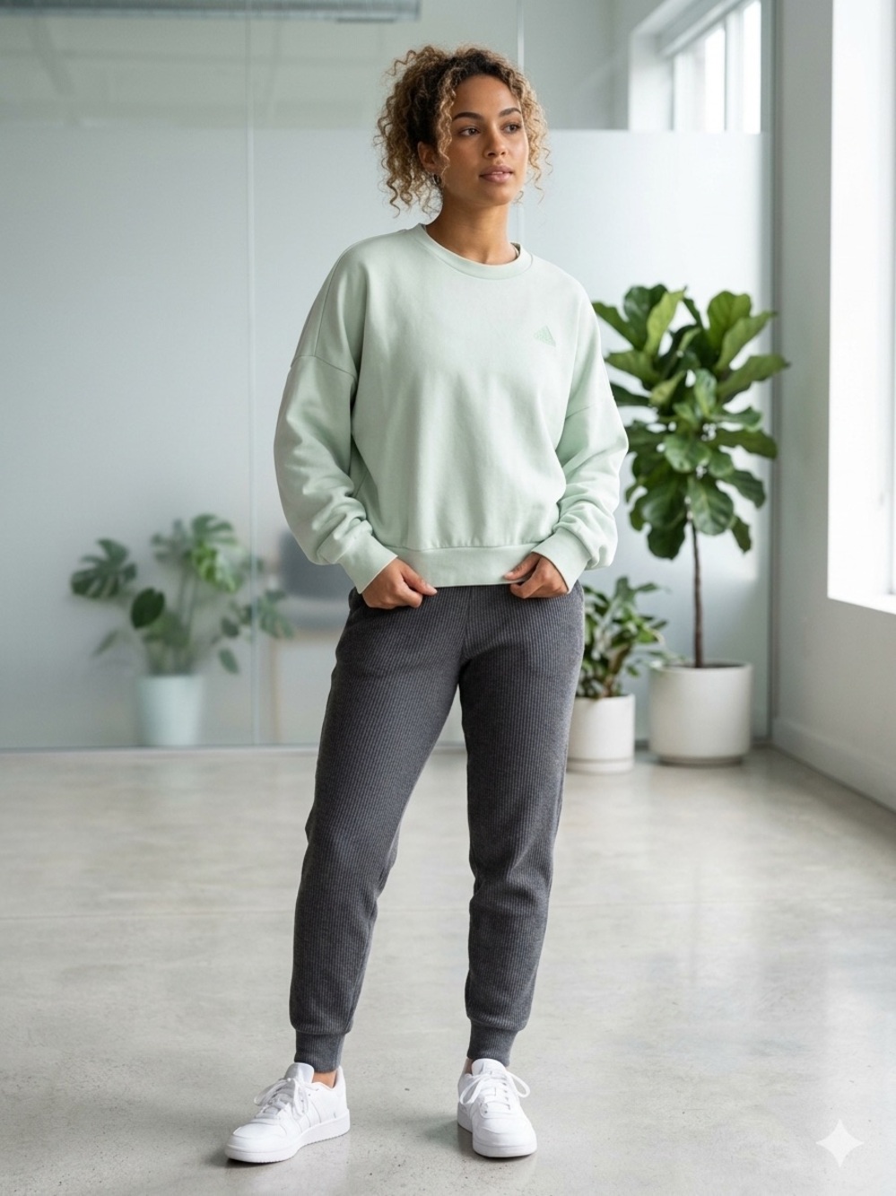 adidas Women's Light Mint Crewneck Sweatshirt